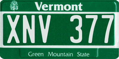 VT license plate XNV377