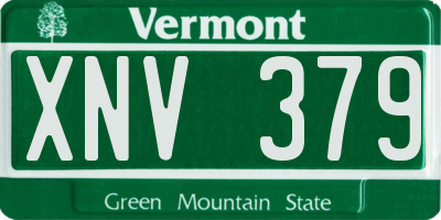 VT license plate XNV379
