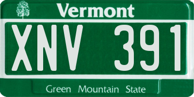 VT license plate XNV391
