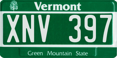 VT license plate XNV397