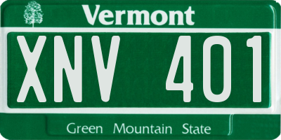 VT license plate XNV401