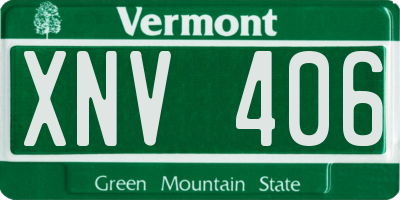 VT license plate XNV406