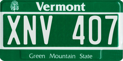 VT license plate XNV407