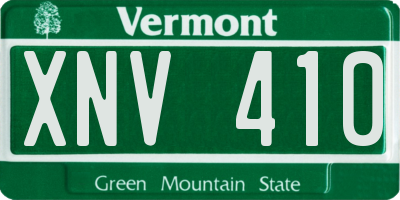 VT license plate XNV410