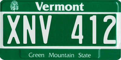 VT license plate XNV412