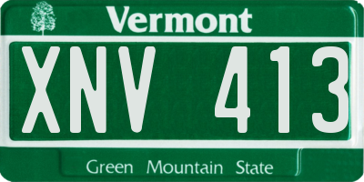 VT license plate XNV413
