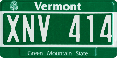 VT license plate XNV414