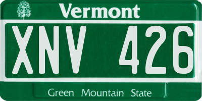 VT license plate XNV426