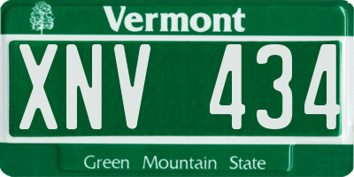 VT license plate XNV434