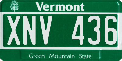 VT license plate XNV436