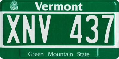 VT license plate XNV437