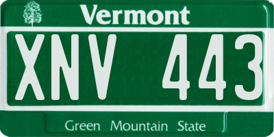 VT license plate XNV443