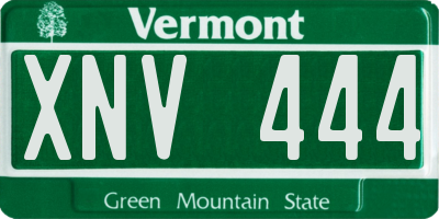 VT license plate XNV444