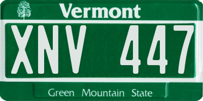 VT license plate XNV447