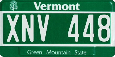 VT license plate XNV448