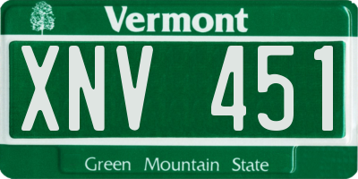 VT license plate XNV451