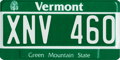 VT license plate XNV460