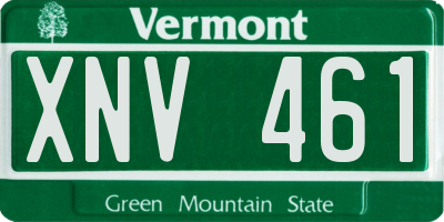 VT license plate XNV461