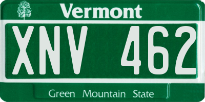 VT license plate XNV462