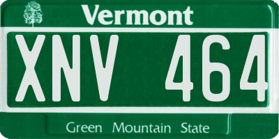 VT license plate XNV464