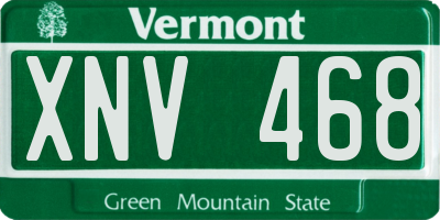 VT license plate XNV468