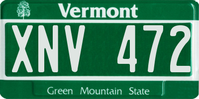 VT license plate XNV472