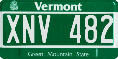 VT license plate XNV482