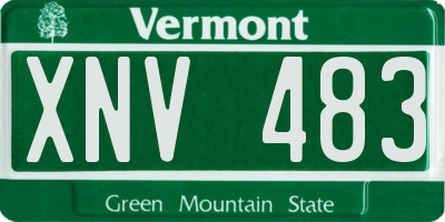 VT license plate XNV483