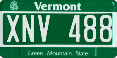 VT license plate XNV488