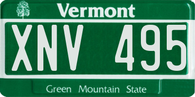VT license plate XNV495