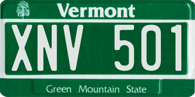 VT license plate XNV501
