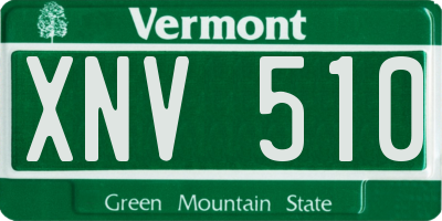 VT license plate XNV510