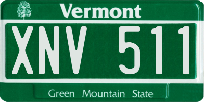 VT license plate XNV511