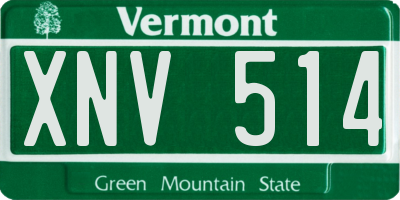 VT license plate XNV514