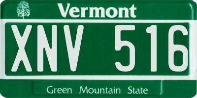 VT license plate XNV516