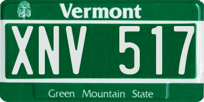 VT license plate XNV517
