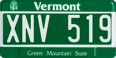 VT license plate XNV519