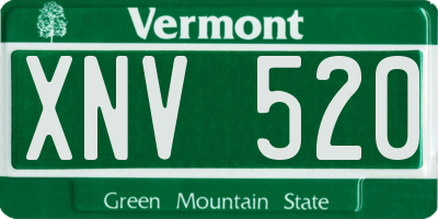 VT license plate XNV520