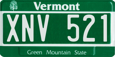 VT license plate XNV521