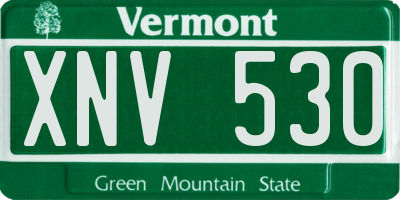 VT license plate XNV530
