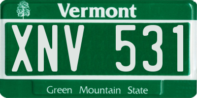VT license plate XNV531