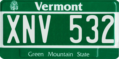 VT license plate XNV532