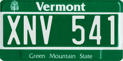 VT license plate XNV541