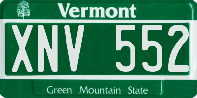 VT license plate XNV552
