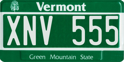 VT license plate XNV555