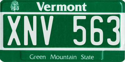 VT license plate XNV563
