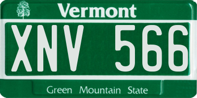 VT license plate XNV566