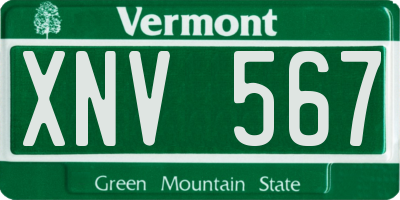 VT license plate XNV567