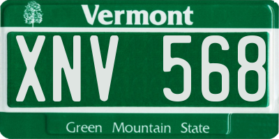 VT license plate XNV568