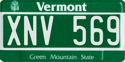 VT license plate XNV569